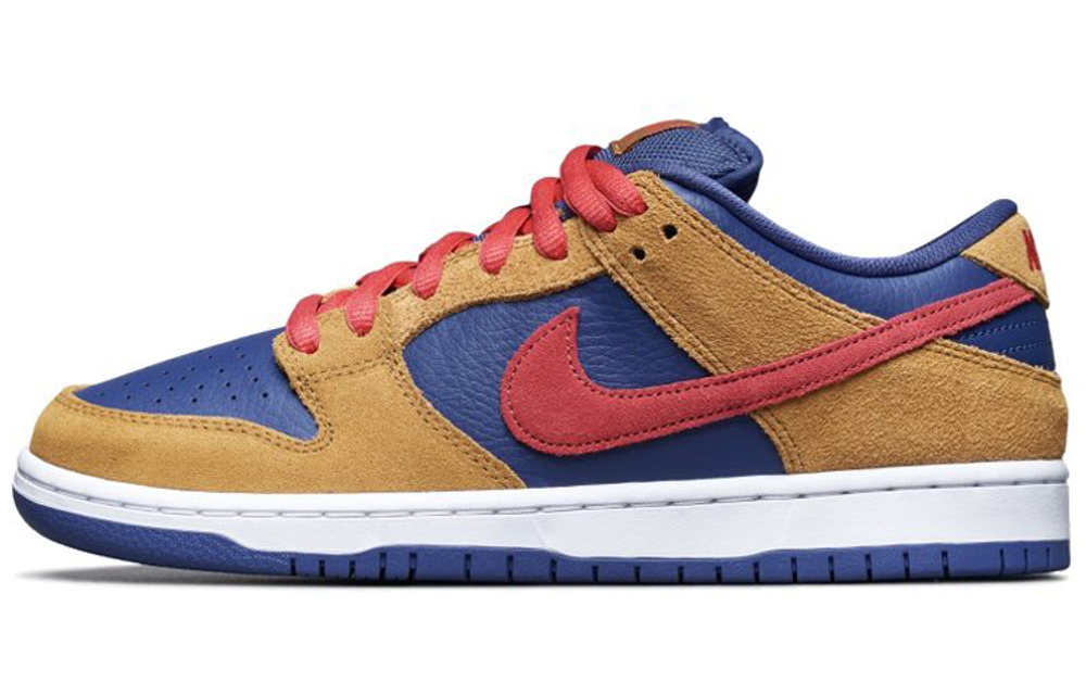 Nike Dunk SB Pro Papa Bear non-slip low-top sneakers for men and women with the same brown, red and blue