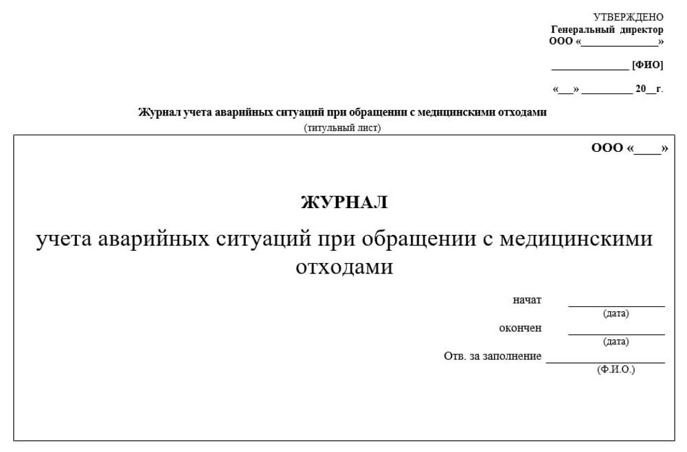 Сборник «Отходы в оптовой фармацевтической организации»