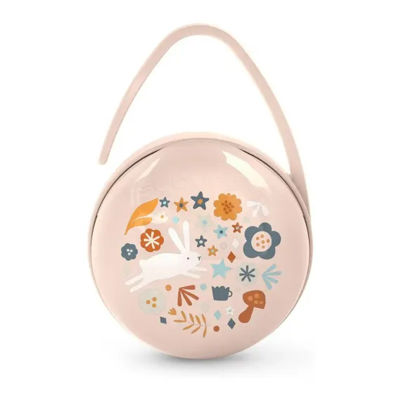 Футляр для двух сосок Suavinex Wonderland с ручкой для подвешивания Розовый