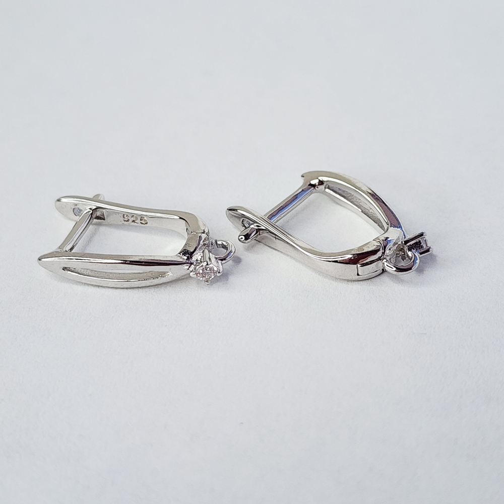 Ювелирные швензы, английский замок, родий, люкс фурнитура