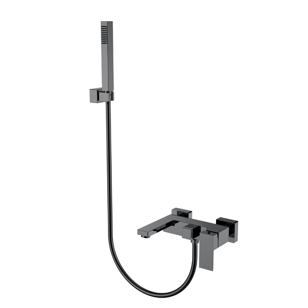 Смеситель для ванны с душем Qubic Shine Gun Metal