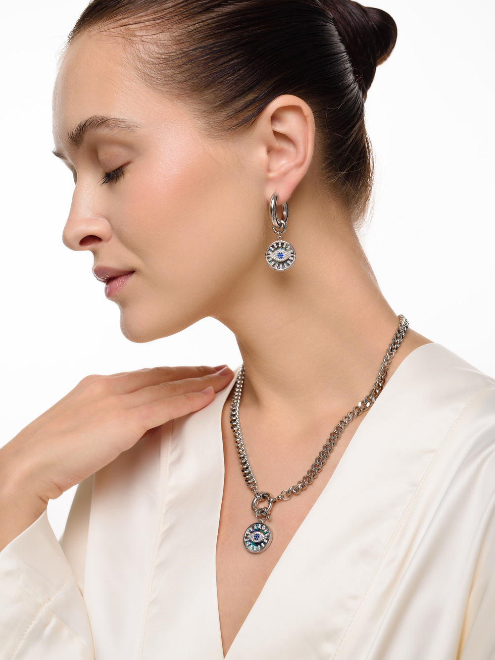 Колье "Eye" Silver