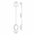 Подвесной светодиодный cветильник LED4U L7108-150 GD