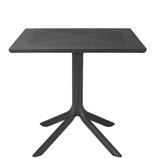 Пластиковый стол Clip 80х80 см черный | NARDI | Италия