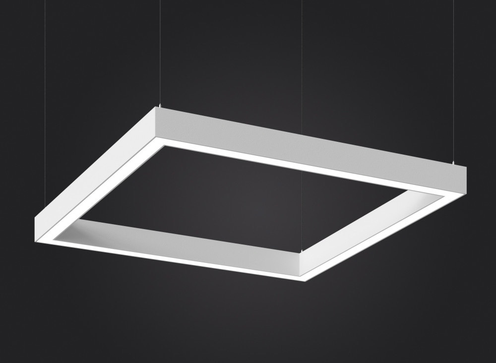 Подвесной LED светильник "Квадрат" LP85-FRAME-Q-1800 162Вт 3000К белый 17848Лм 1808х1808х80мм DIOLUM