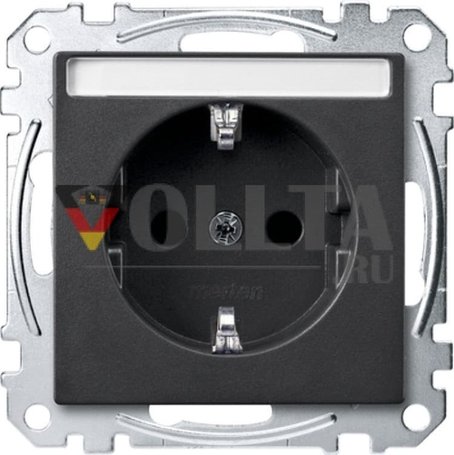 Розетка одинарная СП Глосса с заземлением IP20