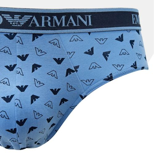 Набор мужских трусов брифов 3в1 (синий, темно-синий, голубой) Emporio Armani 112132_4F717 75336