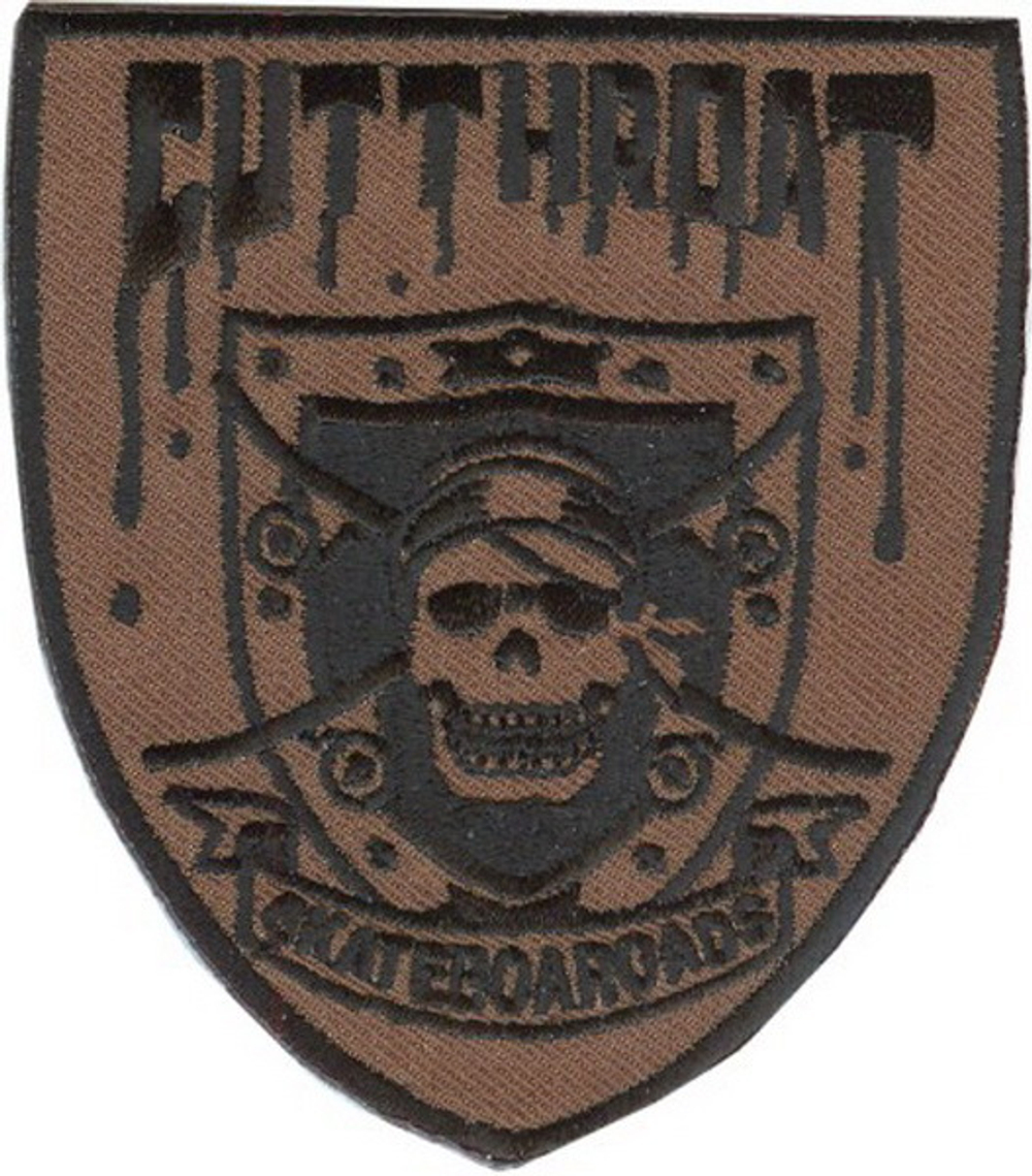 Нашивка Cutthroat Skateboards (хаки) (7 х 8)