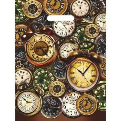 Пакет с прорубной ручкой ПВД 30х40 (35 мкм) "Часы" (50/1000 шт.) Интерпак