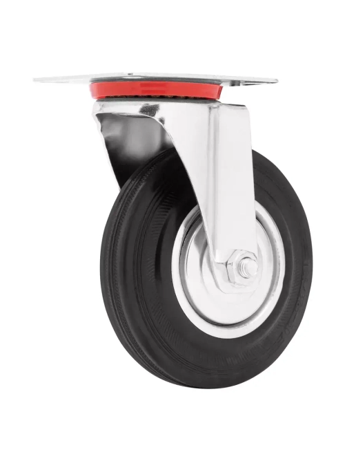 Колесо поворотное D 200 мм, крепление платформенное Сибртех