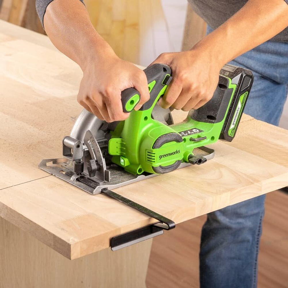 Циркулярная пила аккумуляторная GREENWORKS GD24CS165 24V, бесщ, до 57см, без АКБ и ЗУ (1501607)