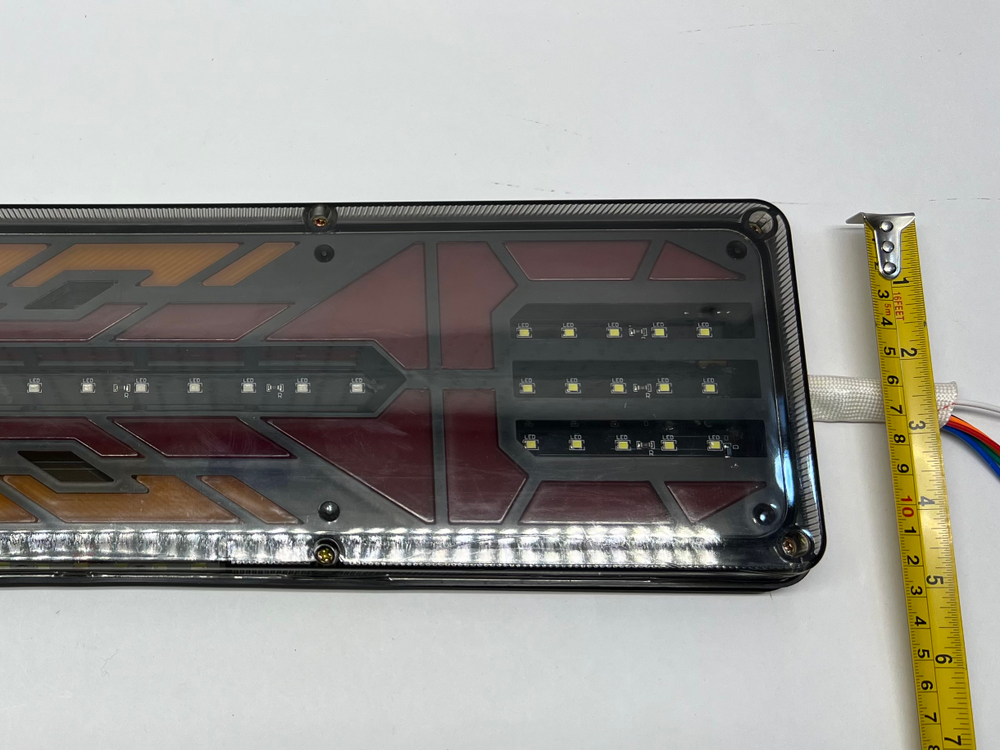 M6-24V / Задние фонари на грузовик, прицеп, ГАЗель, ГАЗ, МАЗ, автобус, 12-24В, длина 46 см, М6 - TG (2 шт. / комплект)