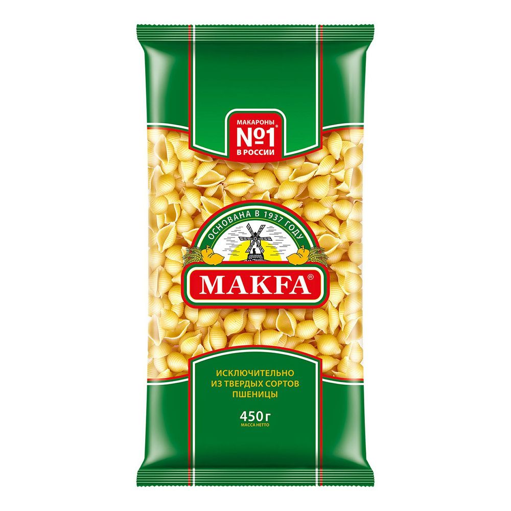 Макароны Макфа Ракушки, 400г