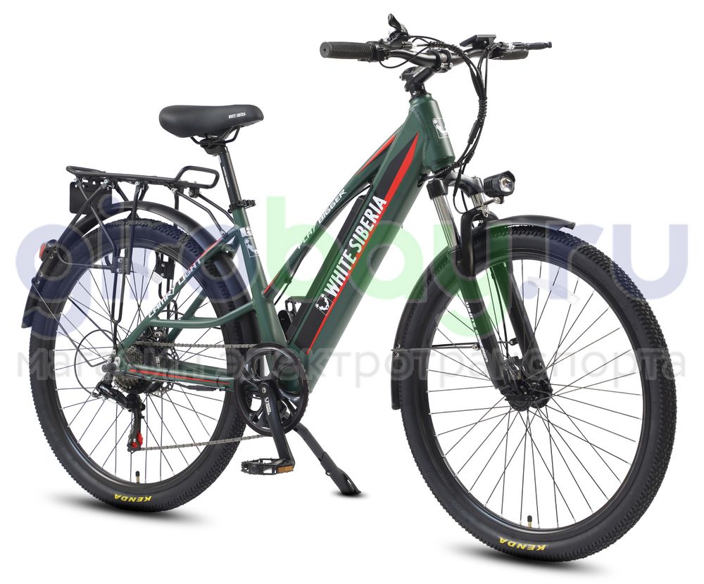 Электровелосипед WHITE SIBERIA CAMRY LIGHT 36V/11A 500W Elka Green (Зеленый) фото 3 фото №4