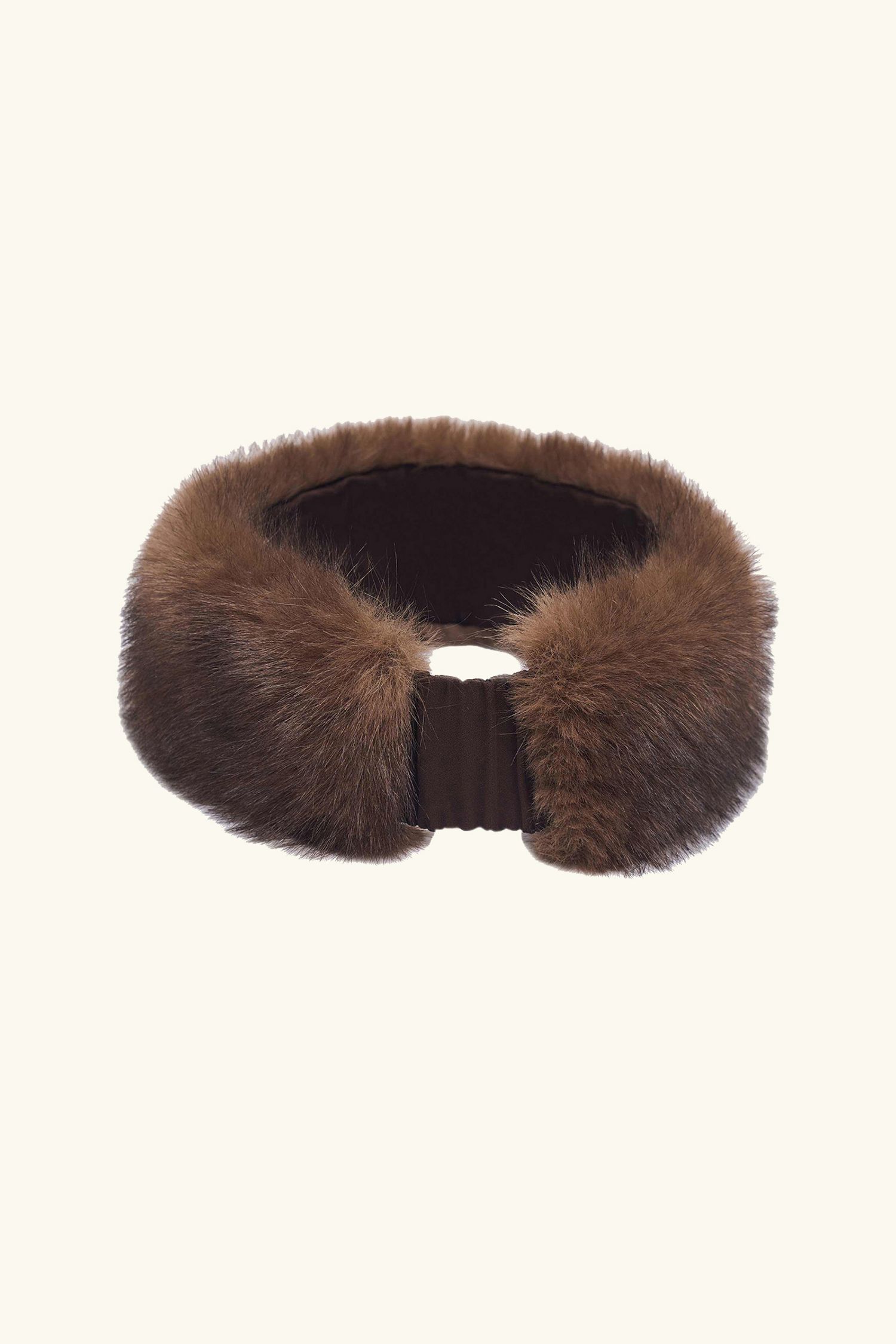 Меховая повязка (Russian Roullete), коричневая
