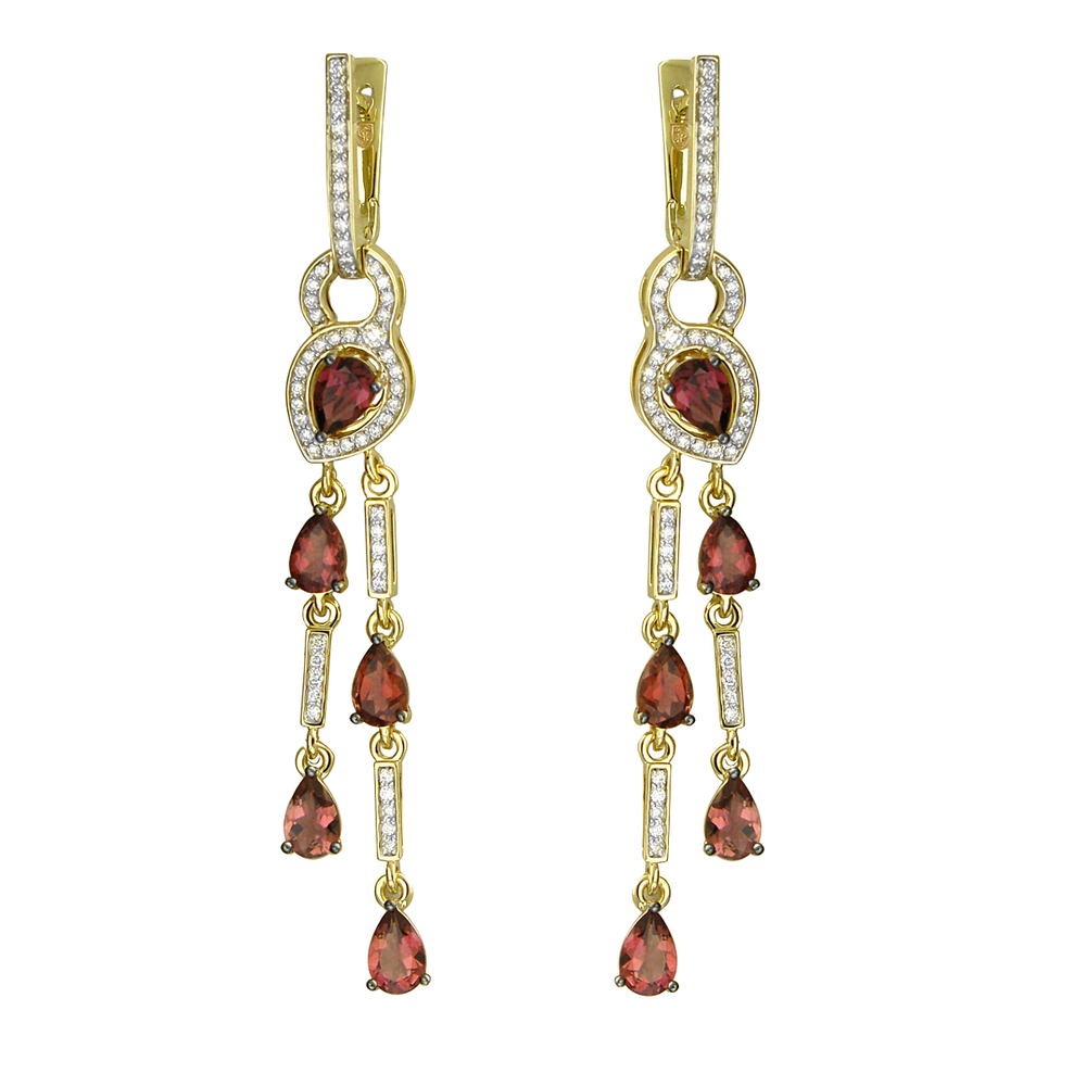 Серьги с бриллиантом  из желтого золота JA-S-311592-4