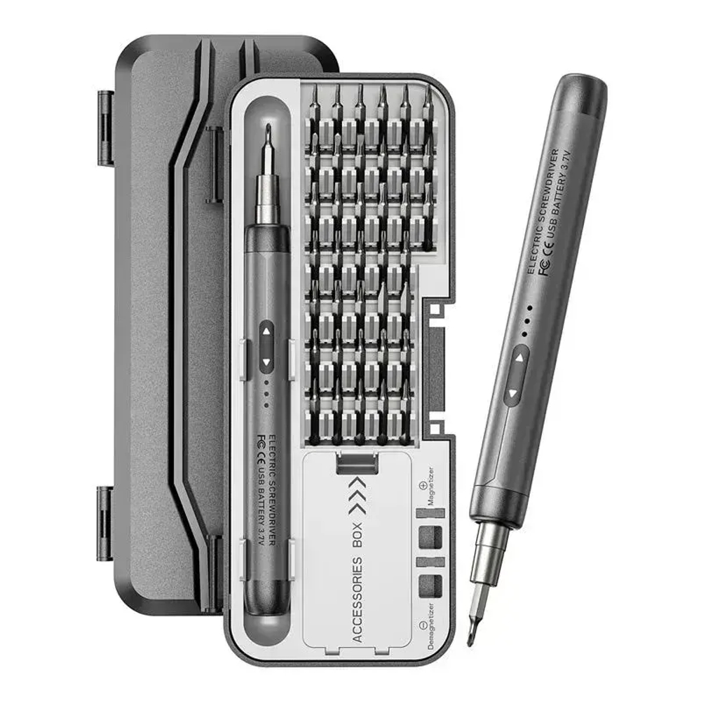 Аккумуляторная отвертка с битами (набор) USB