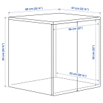 Шкаф детский - IKEA PLATSA/SMÅSTAD/SMASTAD, 60x55x63 см, белый/серый,  ИКЕА