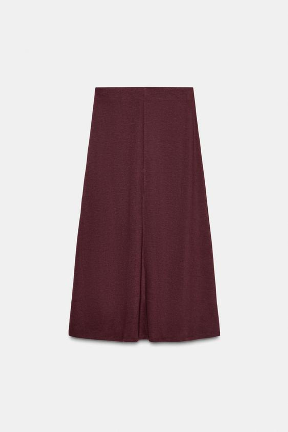 ZARA ЮБКА МИДИ ИЗ МЯГКОЙ ТКАНИ, КОНЬЯЧНЫЙ