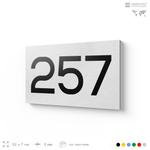 Номер на дверь 257, табличка на дверь для офиса, квартиры, кабинета, аудитории, склада, белая 120х70 мм, Айдентика Технолоджи