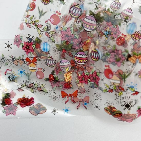 Фольга для дизайна новогодняя №19