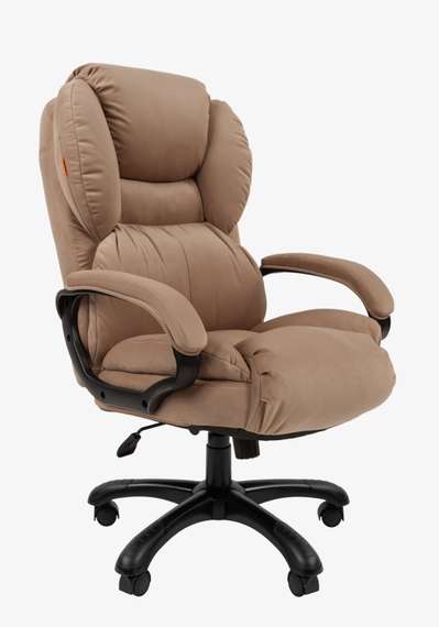 Кресло Chairman Home 434 Россия ткань Т-10 бежевое (черный пластик)