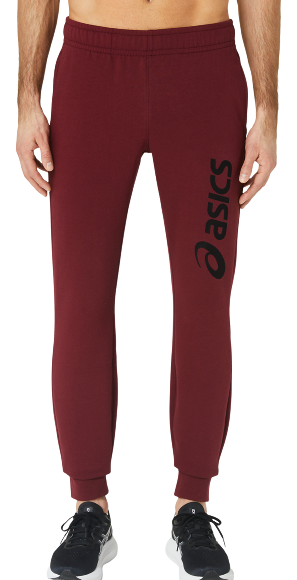 Мужские теннисные штаны Asics Big Logo Sweat Pant - antique red/performance black