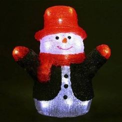 Светодиодная фигура Снеговик 27 см., 24V, 24 холодных белых LED ламп, Beauty Led (AS24-2WP)