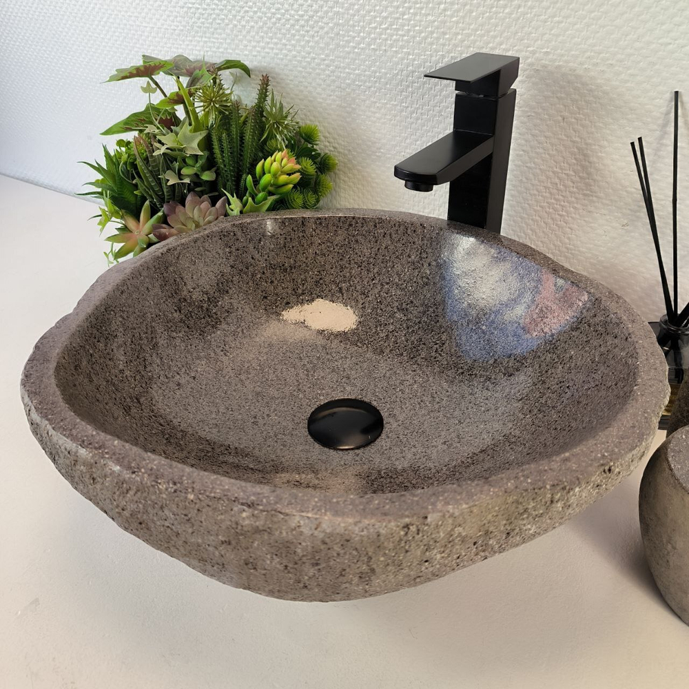 Раковина из речного камня RS-65384 45*43*15 0856
