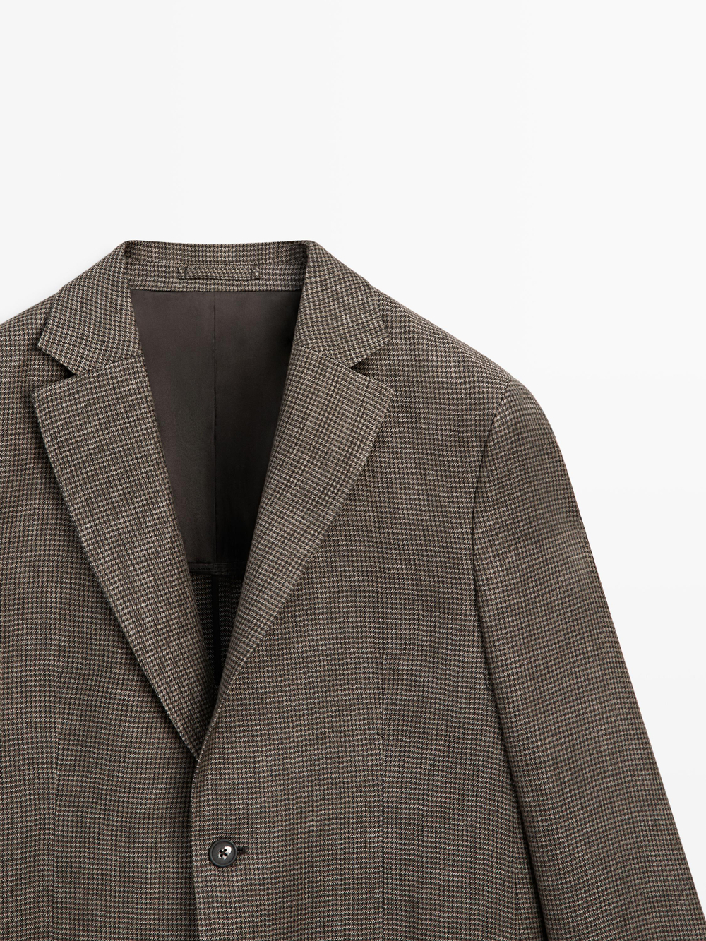 Massimo Dutti Льняной блейзер с карманами, охра