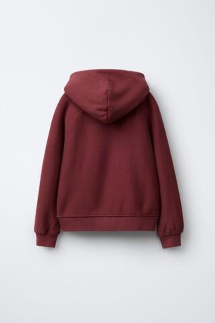 ZARA Х BENSIMON ® ТОЛСТОВКА С КАПЮШОНОМ, БОРДОВЫЙ