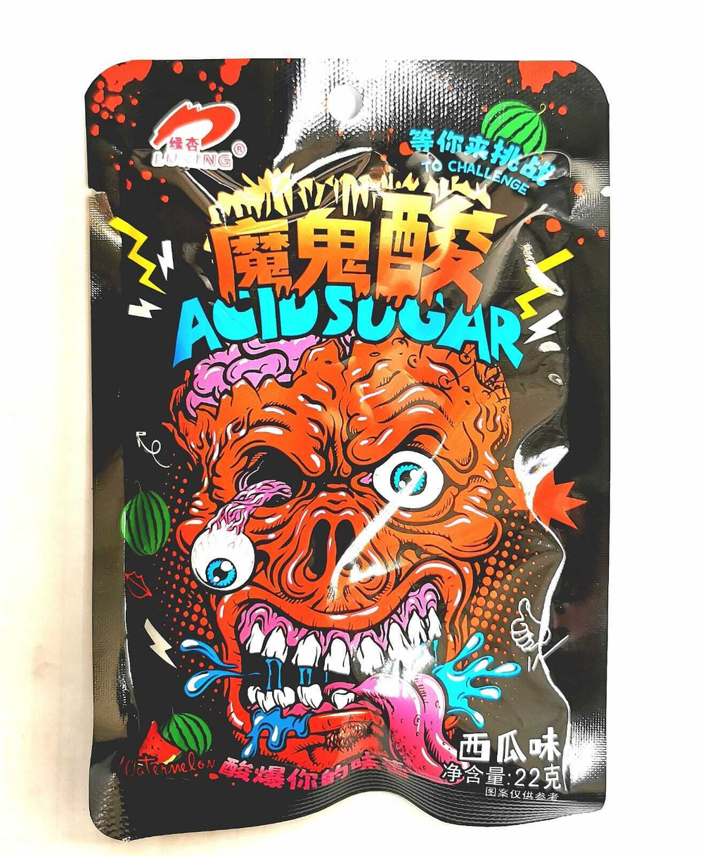 Конфеты "Luxing ACID Sugar" Череп Арбуз