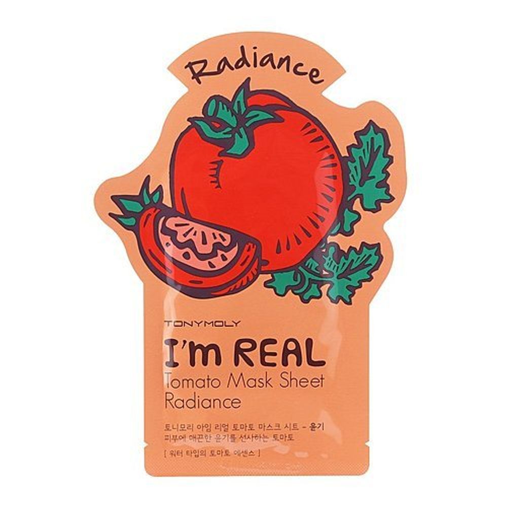 Tony Moly Маска тканевая с экстрактом томатов - I&#39;m real tomato mask sheet, 21г