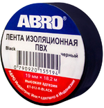 Изолента Abro черная 19ммх18,2м  (10шт/250шт)