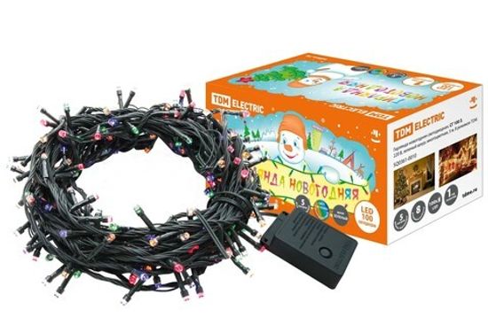 Гирлянда новогодняя TDM светод. СГ 100 ,220В,многоц.(мультиколор),5м,8 режимов