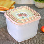 Комплект контейнеров 4шт (0,45л, 0,75л, 1,2л, 2л) "Clever", микс-1