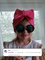 Чалма осенняя детская с бантиком