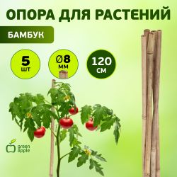 GBS-8-120 GREEN APPLE Поддержка бамбуковая 120см o 8мм 5шт (Набор 5 шт)