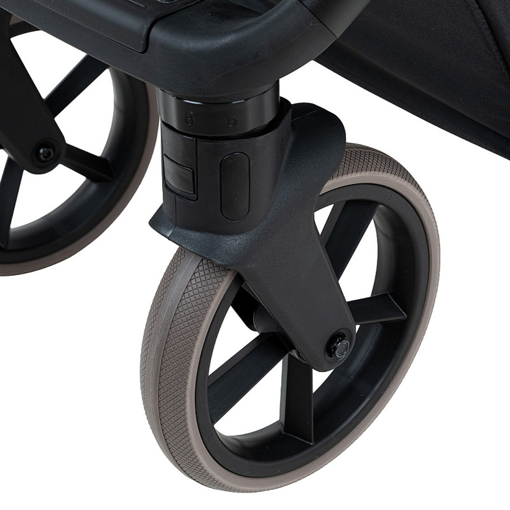 Детская коляска Roan Sol Vintage Luxury 2.0 3 в 1 с автокреслом Tutis Elo Lux EduSky Black PIX/55/D Pixel/Dark/Nickel/руч.Cappuccino