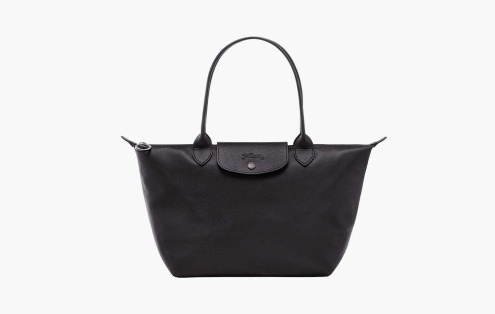 Longchamp Le Pliage Leather Xtra M Tote Bag "Black"