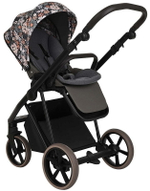 Детская коляска Roan Sol Flowers 3 в 1 с автокреслом Tutis Elo Lux EduSky Black RSF/5003 Forest Clearing/Black