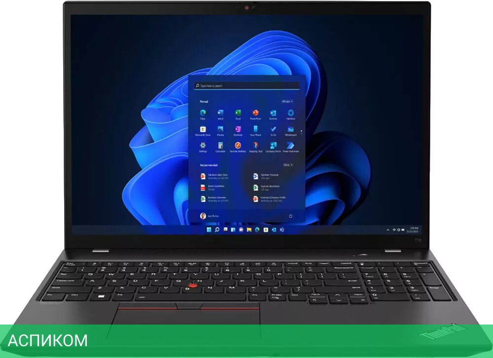 Ноутбук Lenovo ThinkPad T16 Gen 2 Intel 21HH002WRT