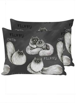 Постельное белье поплин Сказка "Fluffy/Флиппи" евро Наволочка 50х70 см 2 шт Простынь на резинке 180x200 см Пододеяльник 200x215 см