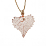 Колье лист Ester Bijoux Тополь LF34A-D RG BR