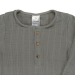 Рубашка из хлопкового муслина серого цвета из коллекции essential 12-18m