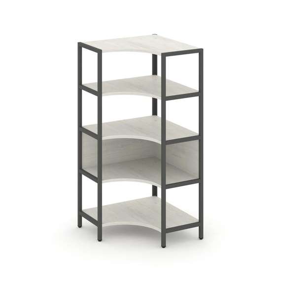 Shelf System Односекционный угловой стеллаж четырехярусный SN.STMU-411 Дуб Наварра/Металл Антрацит 8