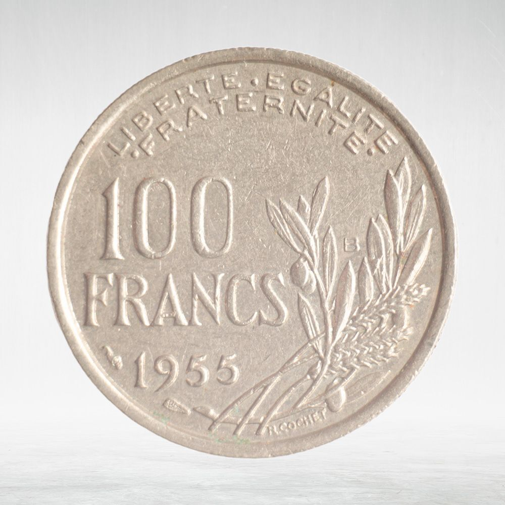 France, 100 Francs 1955, VF