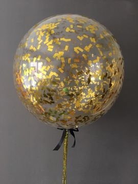 Воздушный шар 18″ с конфетти надутый гелием, в ассортименте