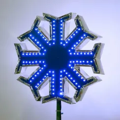 Макушка Снежинка Стандарт 90 см. для елей высотой от 10 до 14 м., синяя, Green Trees (sn-90blue)