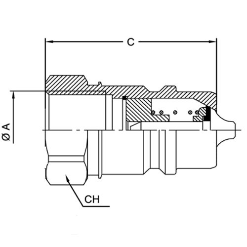 БРС ISO A BSP 1.1/4 - D1.1/4 Ниппель VSAA